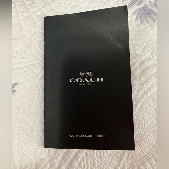 COACH Leopard/Solid Black Rain Boots with Gold Coach Grommets, Black/Gold Laces - Picture 13 of 16